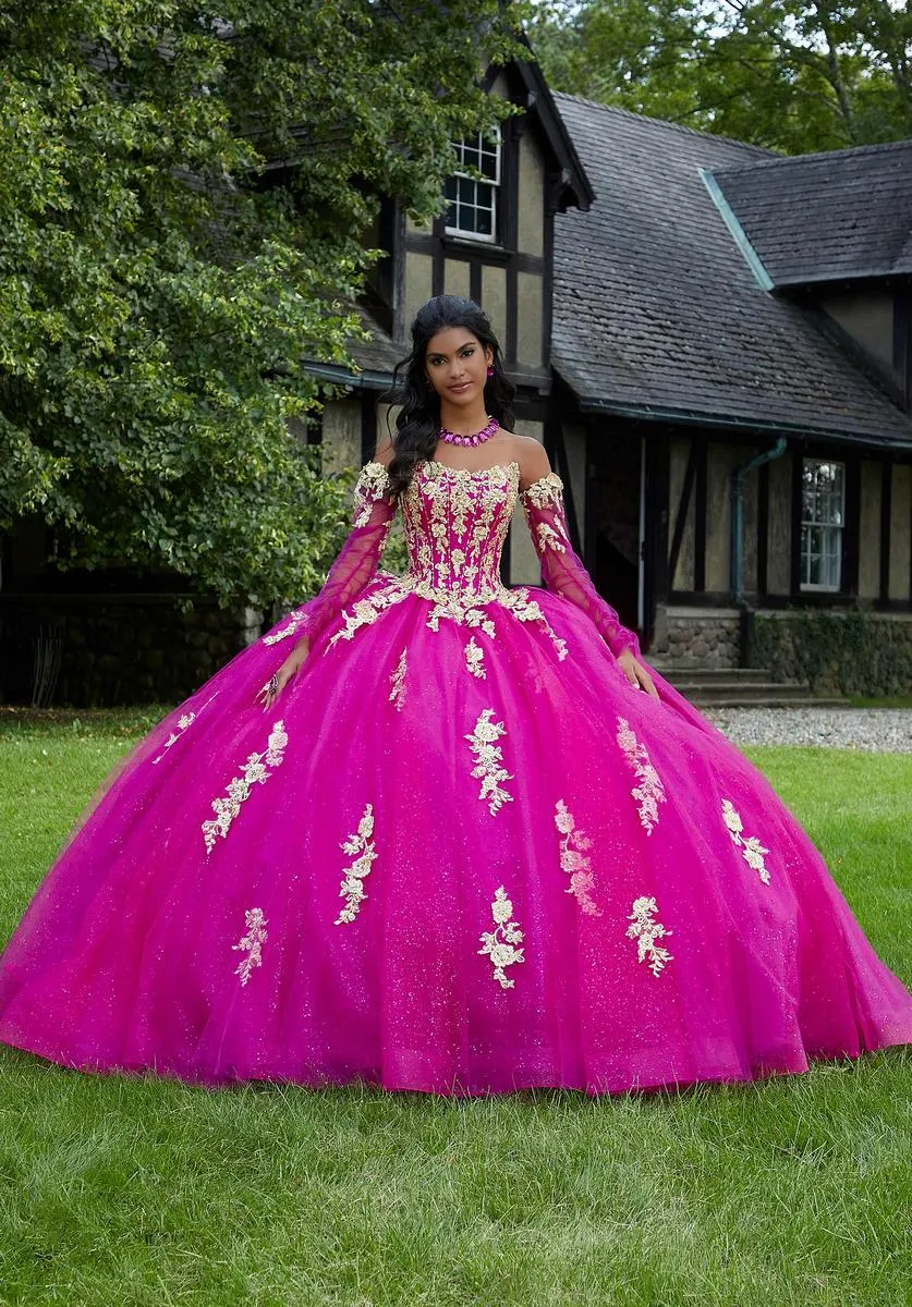 Vizcaya by Morilee Strapless Tulle Quince Dress 89441 sold by Terry costa