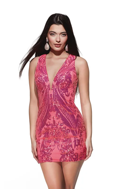Alyce Paris Lace-up Back Homecoming Dress 4894 sold by Terry costa