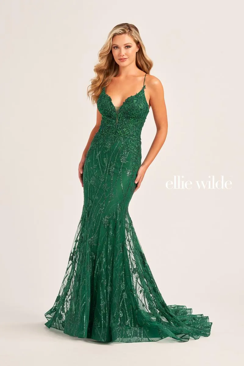 Ellie Wilde Open Back Tight Prom Dress EW35104 sold by Terry costa product image thumbnail 3