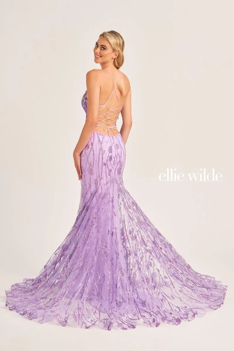 Ellie Wilde Open Back Tight Prom Dress EW35104 sold by Terry costa product image thumbnail 2