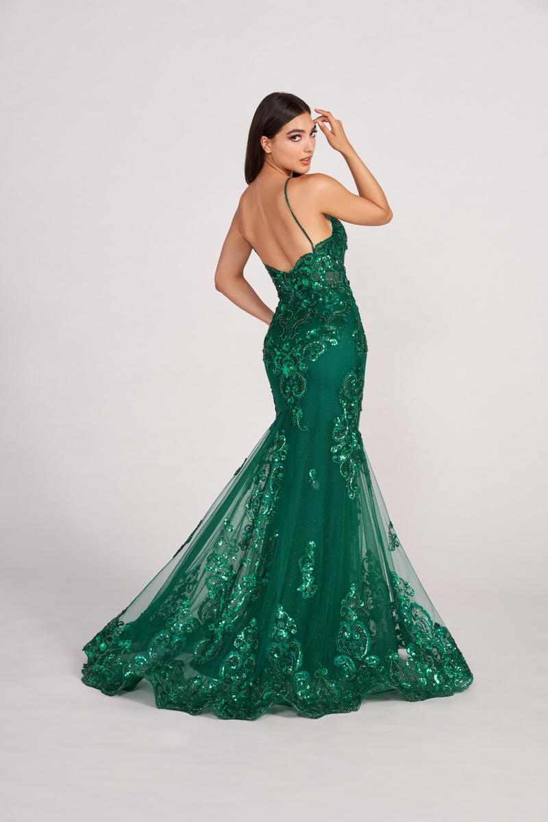 Ellie Wilde Glitter Tulle Prom Dress EW34059 sold by Terry costa product image thumbnail 2