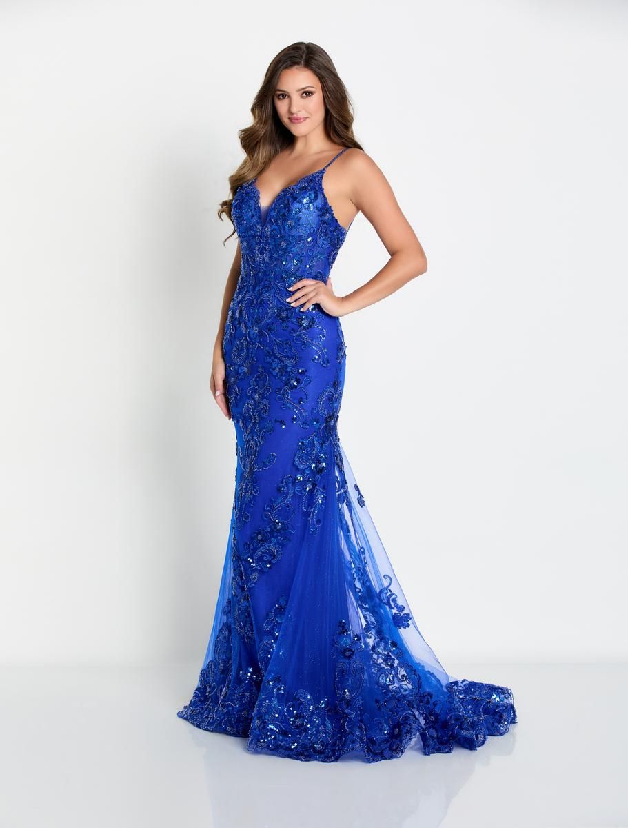 Ellie Wilde Glitter Tulle Prom Dress EW34059 sold by Terry costa product image thumbnail 3