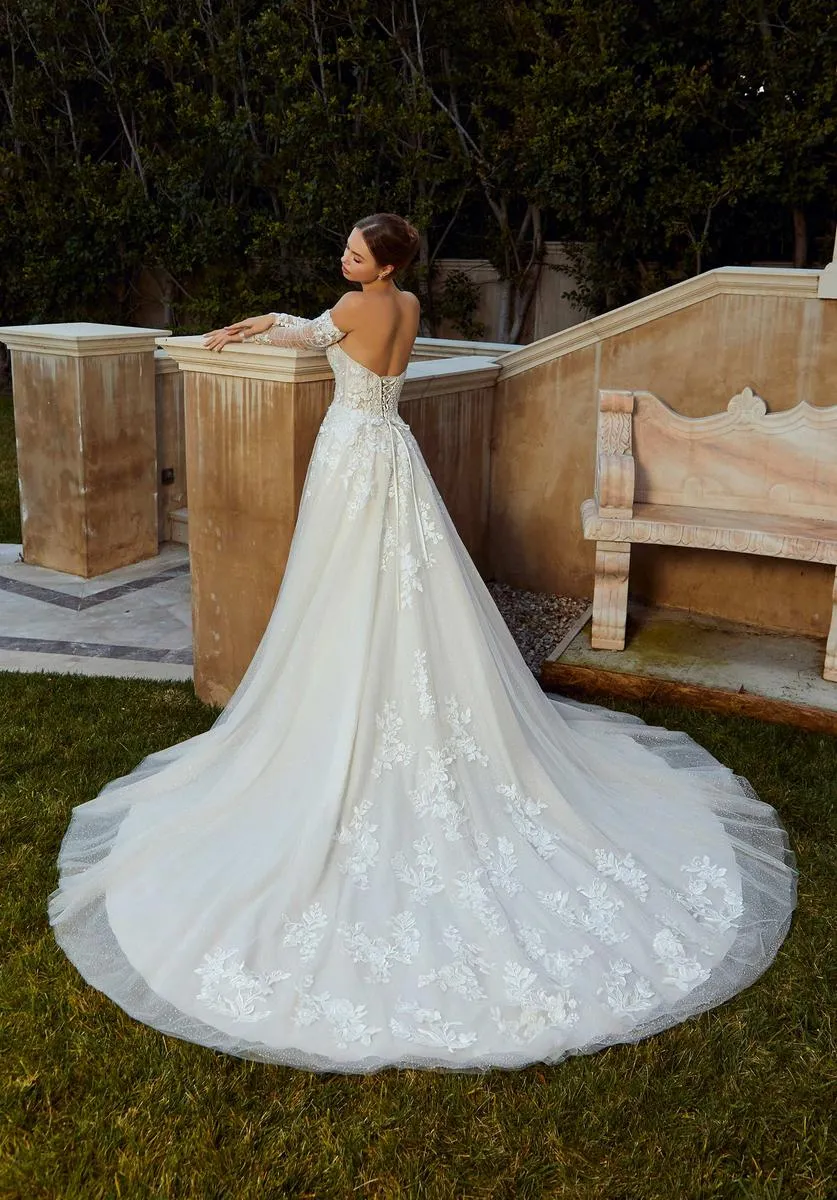 Morilee Raphaella A-Line Lace Wedding Dress 2653 sold by Terry costa product image thumbnail 2