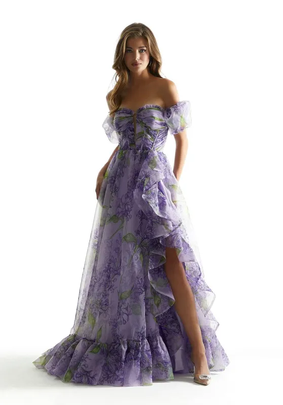 Morilee Off Shoulder Floral Print Prom Dress 49007 sold by Terry costa