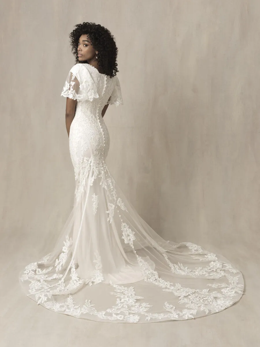 Allure Bridals Modest Dress M671 sold by Terry costa product image thumbnail 2