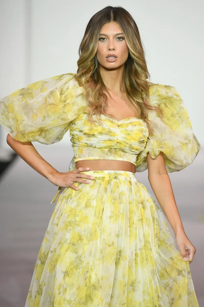 Sherri Hill Floral Two Piece Prom Dress 56378 sold by Terry costa product image thumbnail 2