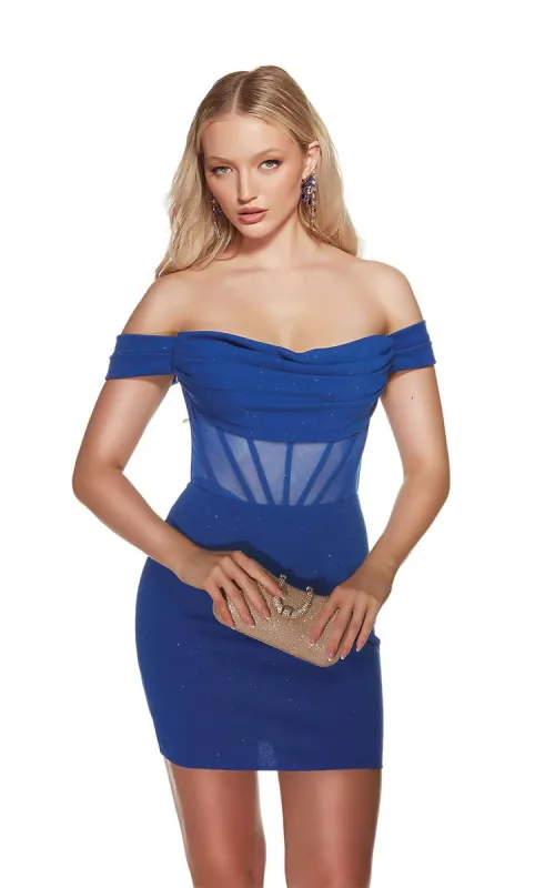 Alyce Paris Off Shoulder Corset Homecoming Dress 4819 sold by Terry costa