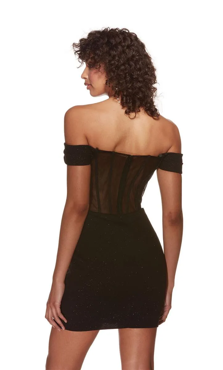 Alyce Paris Off Shoulder Corset Homecoming Dress 4819 sold by Terry costa product image thumbnail 4