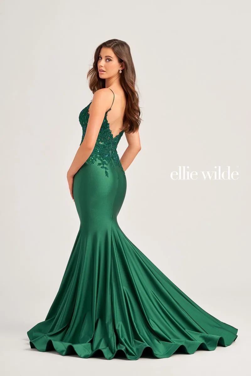 Ellie Wilde Stretch Jersey Prom Dress EW35237 sold by Terry costa product image thumbnail 3