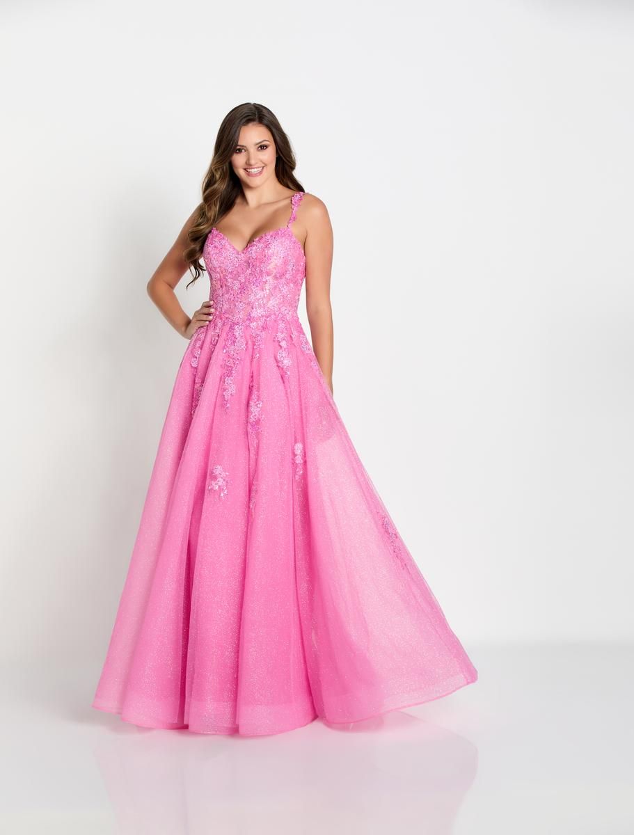 Ellie Wilde Glitter Lace Prom Dress EW34098 sold by Terry costa product image thumbnail 5