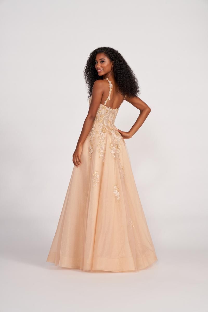 Ellie Wilde Glitter Lace Prom Dress EW34098 sold by Terry costa product image thumbnail 2