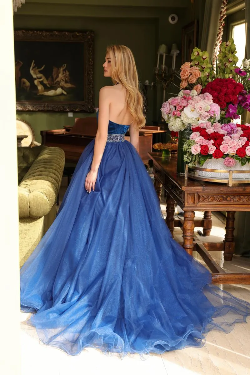 Ava Presley Plunging Halter Ballgown 39580 sold by Terry costa product image thumbnail 4