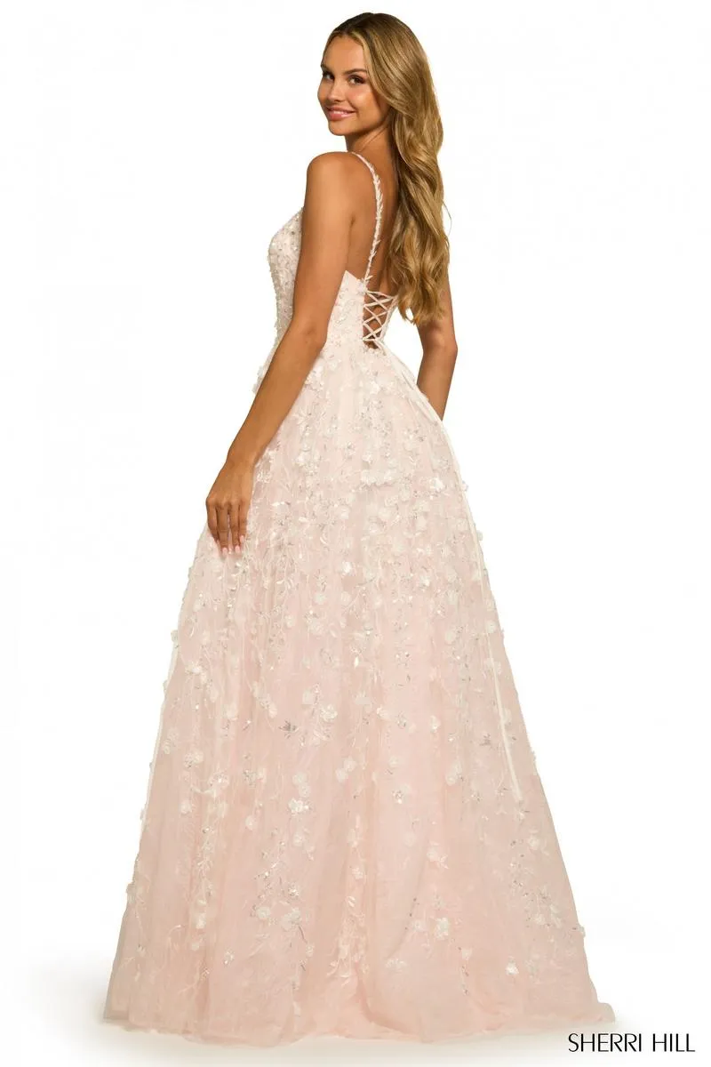 Sherri Hill 3D Floral Ball Gown Dress 55529 sold by Terry costa product image thumbnail 2