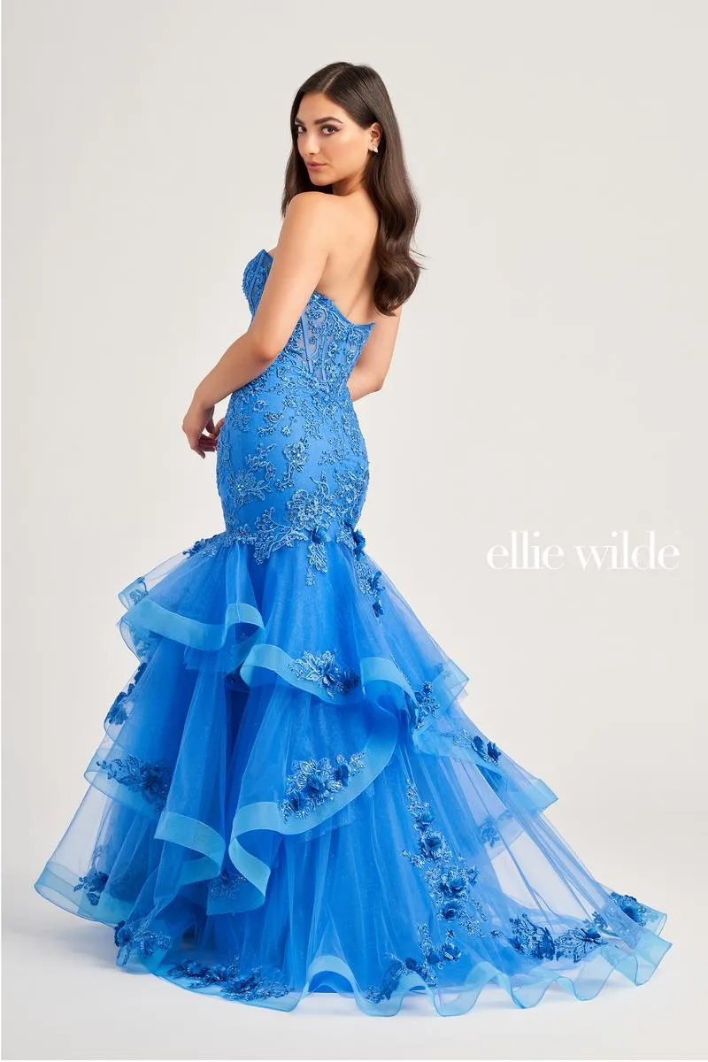 Ellie Wilde Corset Mermaid Prom Dress EW35239 sold by Terry costa product image thumbnail 3