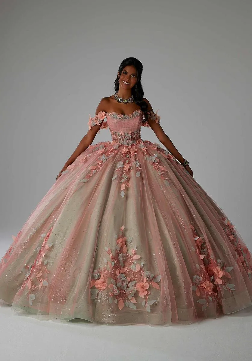 Vizcaya by Morilee 3D Floral Quince Dress 89448 sold by Terry costa product image thumbnail 3