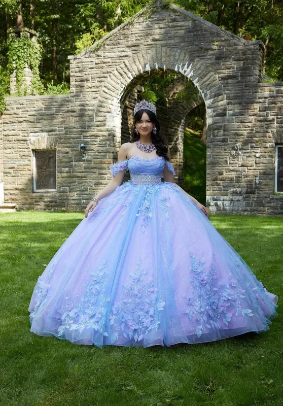 Vizcaya by Morilee 3D Floral Quince Dress 89448 sold by Terry costa