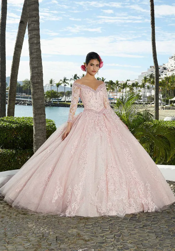 Vizcaya by Morilee Sparkle Tulle Quince Dress 89360 made by Mori Lee