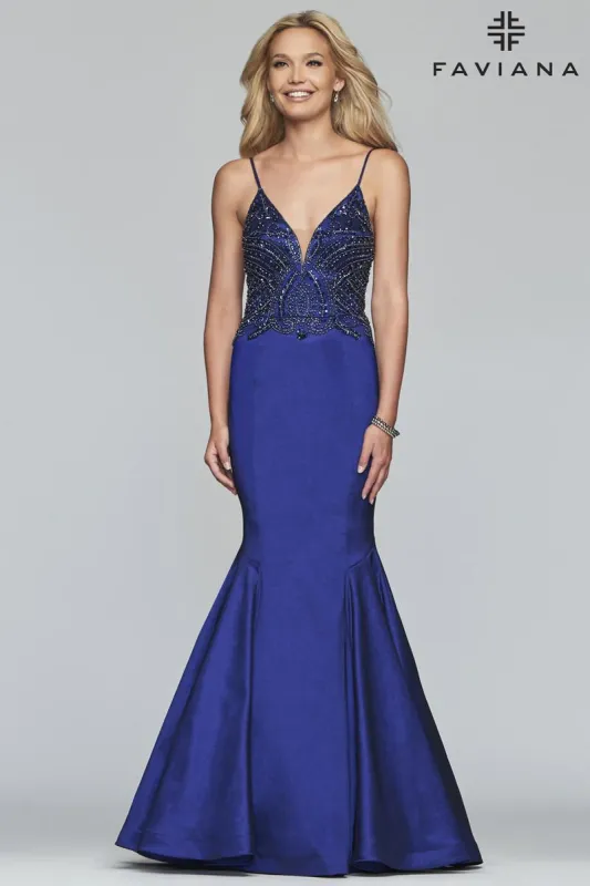 Faviana Glamour Dress S10243 sold by Terry costa