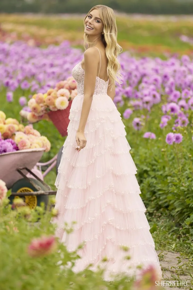 Sherri Hill Lace and Tulle A-line Prom Dress 56193 sold by Terry costa product image thumbnail 2