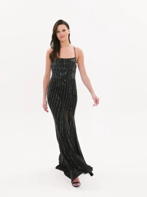 Faviana Long Scoop Neck Prom Dress S10806 sold by Terry costa
