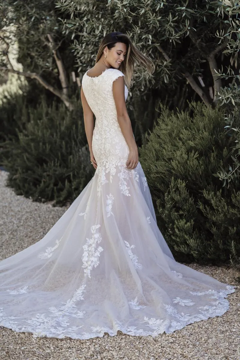 Allure Bridals Modest Dress M708 sold by Terry costa product image thumbnail 2