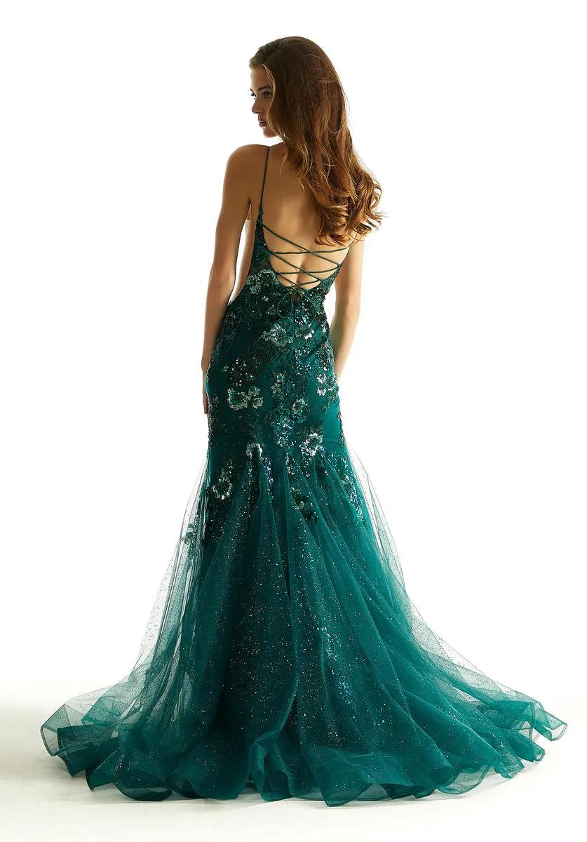 Morilee 3D Floral Tulle Skirt Prom Dress 49021 sold by Terry costa product image thumbnail 2