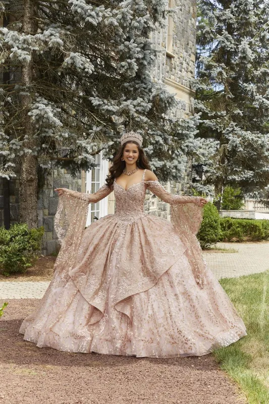 Vizcaya by Morilee Rhinestone Crystal Beaded Quince Dress 89416 made by Mori Lee