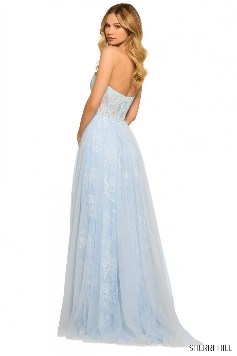 Sherri Hill Strapless Sequin Lace Dress 55489 sold by Terry costa product image thumbnail 2