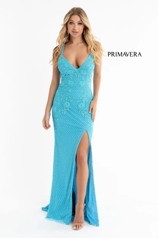 Primavera Couture Long Beaded Prom Dress 3747 sold by Terry costa