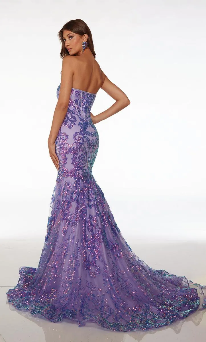 Alyce Paris Sequin Mermaid Prom Dress 61663 sold by Terry costa product image thumbnail 2