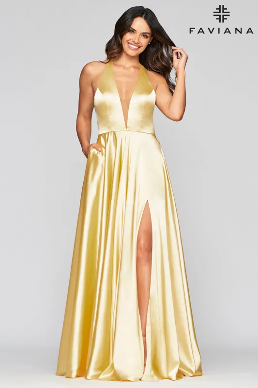 Faviana Glamour Dress S10403 sold by Terry costa