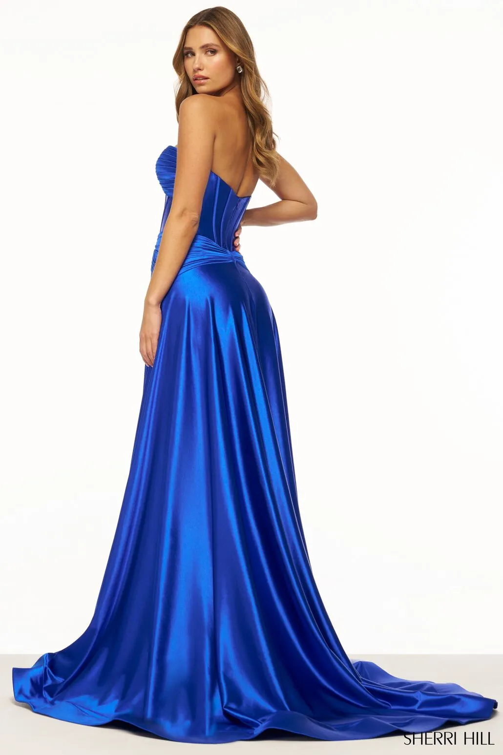 Sherri Hill A-Line Strapless Cut-out Prom Dress 56396 - B sold by Terry costa product image thumbnail 2