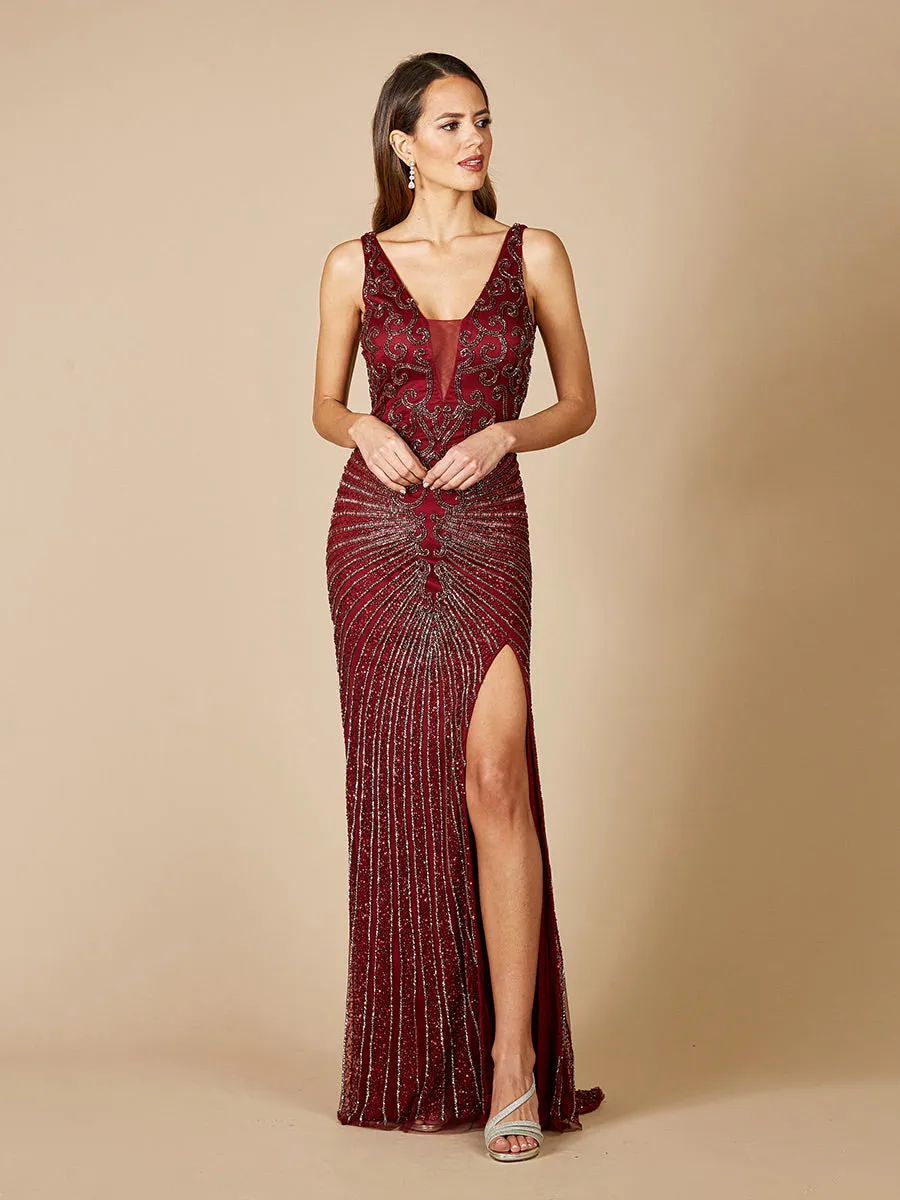 Lara Beaded Evening Gown with Slit 29528 sold by Terry costa product image thumbnail 4