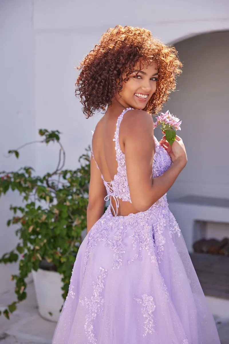 Ellie Wilde Keyhole Back Prom Dress EW35118 sold by Terry costa product image thumbnail 2