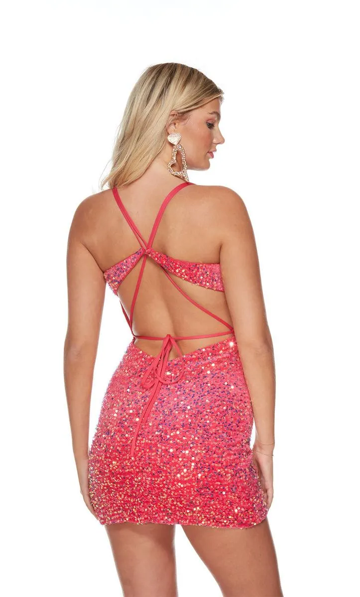 Alyce Paris Velvet Sequin Homecoming Dress 4788 sold by Terry costa product image thumbnail 4