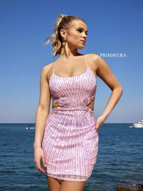 Primavera Cut Out Homecoming Dress 4025 made by Primavera Couture