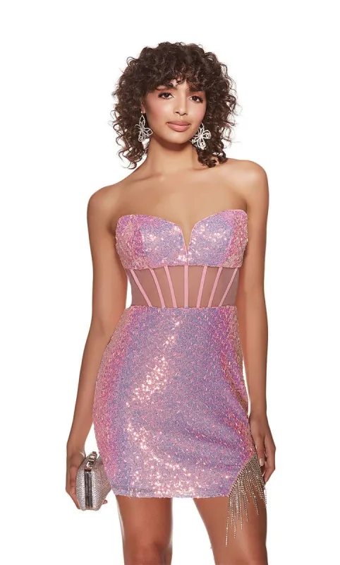 Alyce Paris Sequin Illusion Corset HoCo Dress 4811 sold by Terry costa