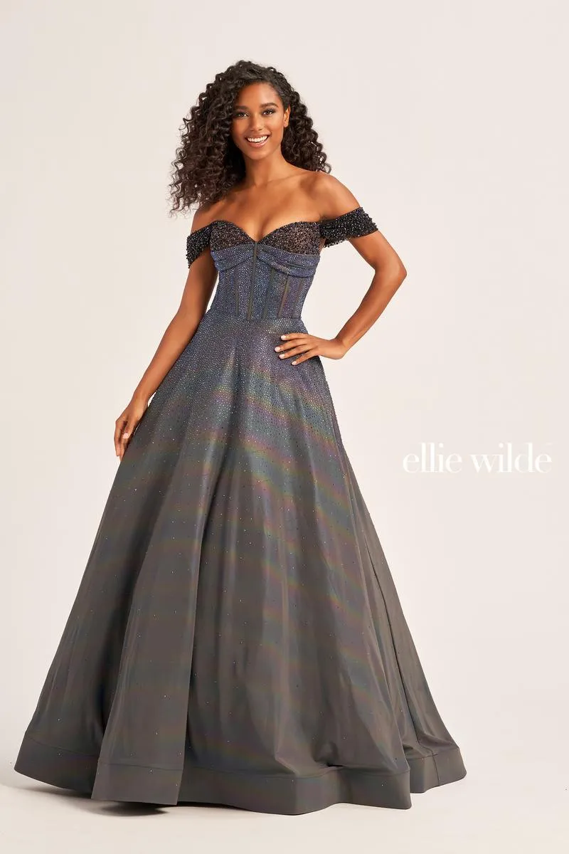 Ellie Wilde Off Shoulder Ball Gown EW35703 sold by Terry costa product image thumbnail 2