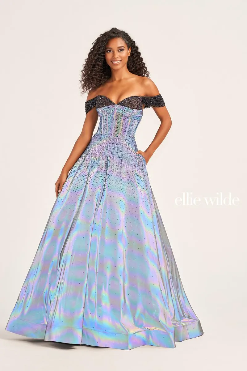 Ellie Wilde Off Shoulder Ball Gown EW35703 sold by Terry costa product image thumbnail 3