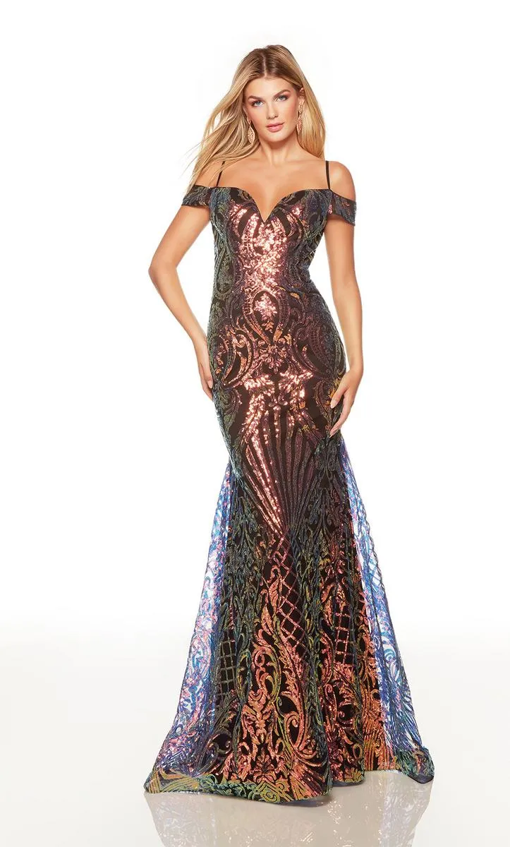 Alyce Prom Dress 61414 sold by Terry costa product image thumbnail 3