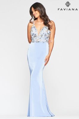 Faviana Glamour Dress S10475 sold by Terry costa