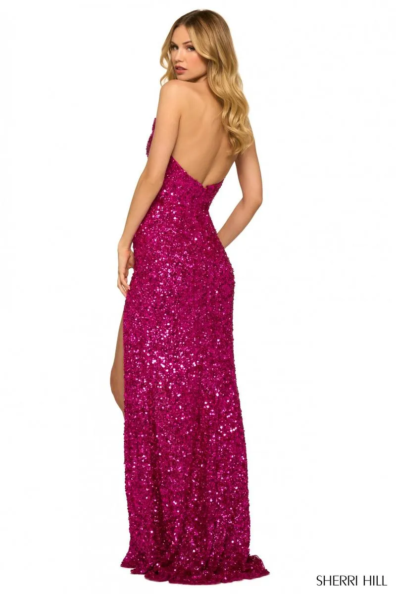 Sherri Hill Plunging Neckline Dress 55431 sold by Terry costa product image thumbnail 2