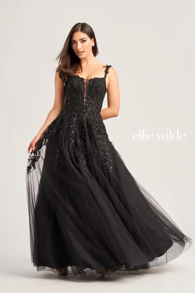 Ellie Wilde A-Line Lace Prom Dress EW35068 sold by Terry costa product image thumbnail 5