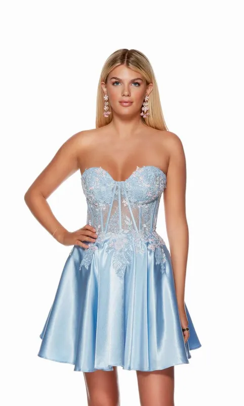 Alyce Paris A-Line Corset Homecoming Dress 3158 made by Alyce Paris