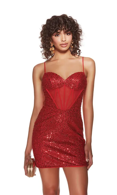 Alyce Paris Sequin Corset Homecoming Dress 4829 sold by Terry costa