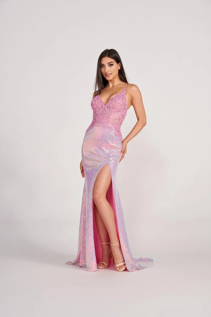 Ellie Wilde Fit and Flare Beaded Prom Dress EW34087 sold by Terry costa