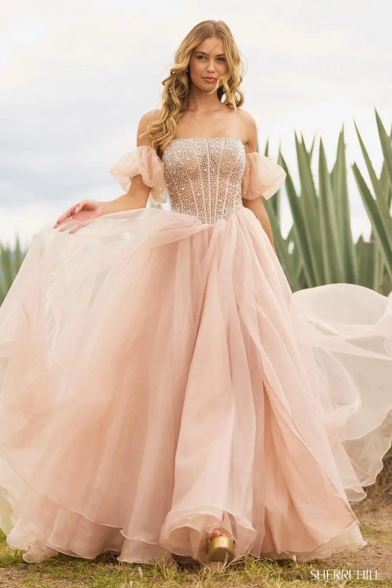 Sherri Hill Strapless Corset Ball Gown Dress 55580 sold by Terry costa product image thumbnail 3