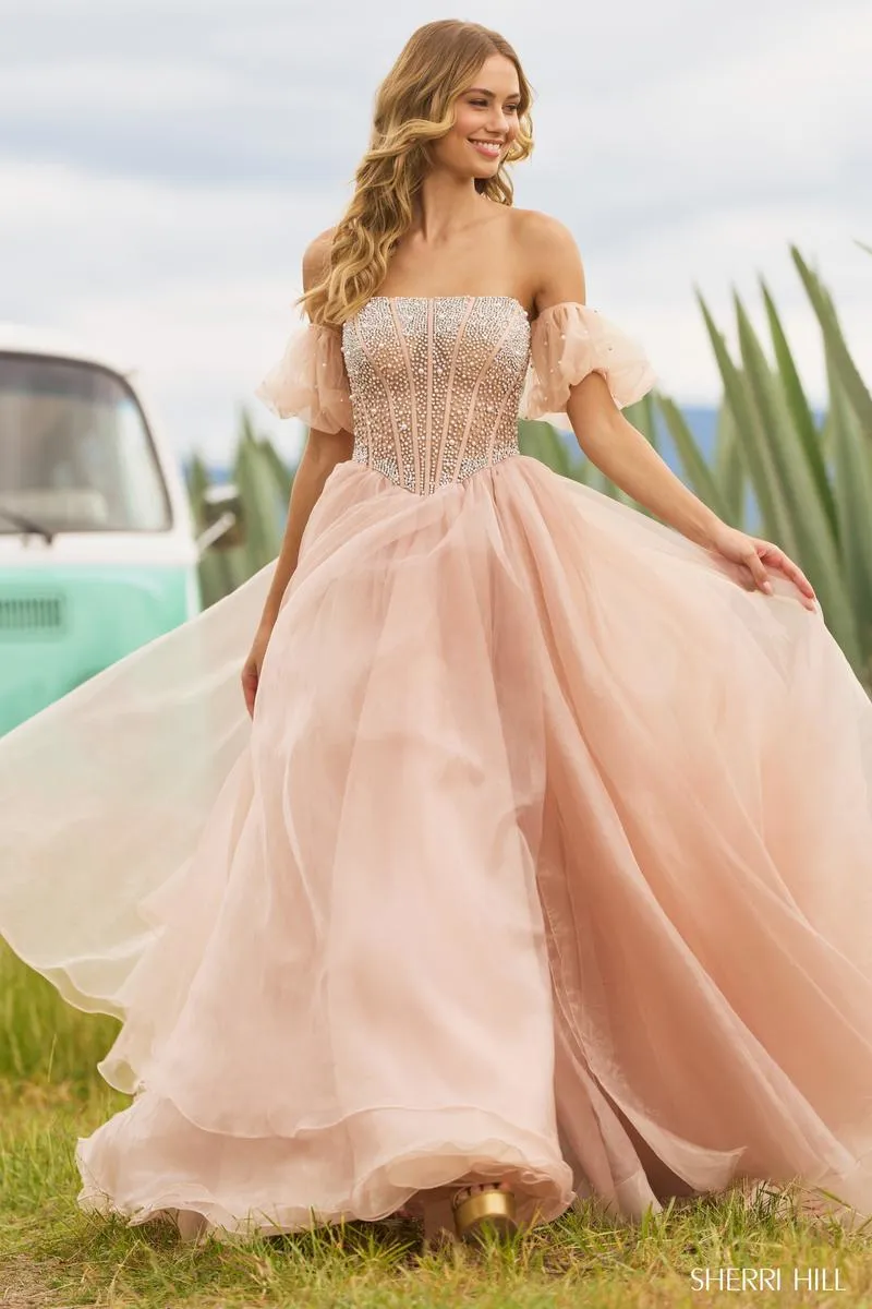 Sherri Hill Strapless Corset Ball Gown Dress 55580 sold by Terry costa product image thumbnail 4