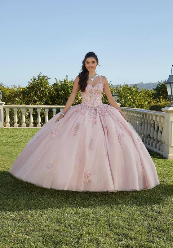 Vizcaya by Morilee Floral Lace Quince Dress 89424 made by Mori Lee
