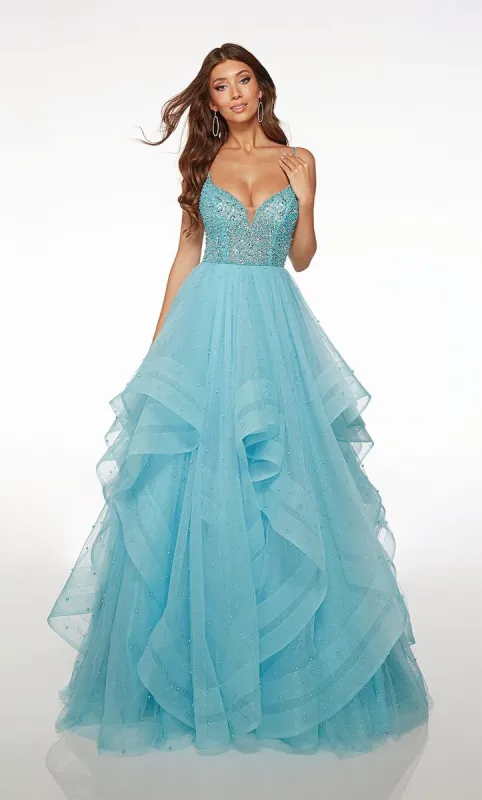 Alyce Paris A-Line Ruffle Ball Gown 61672 sold by Terry costa